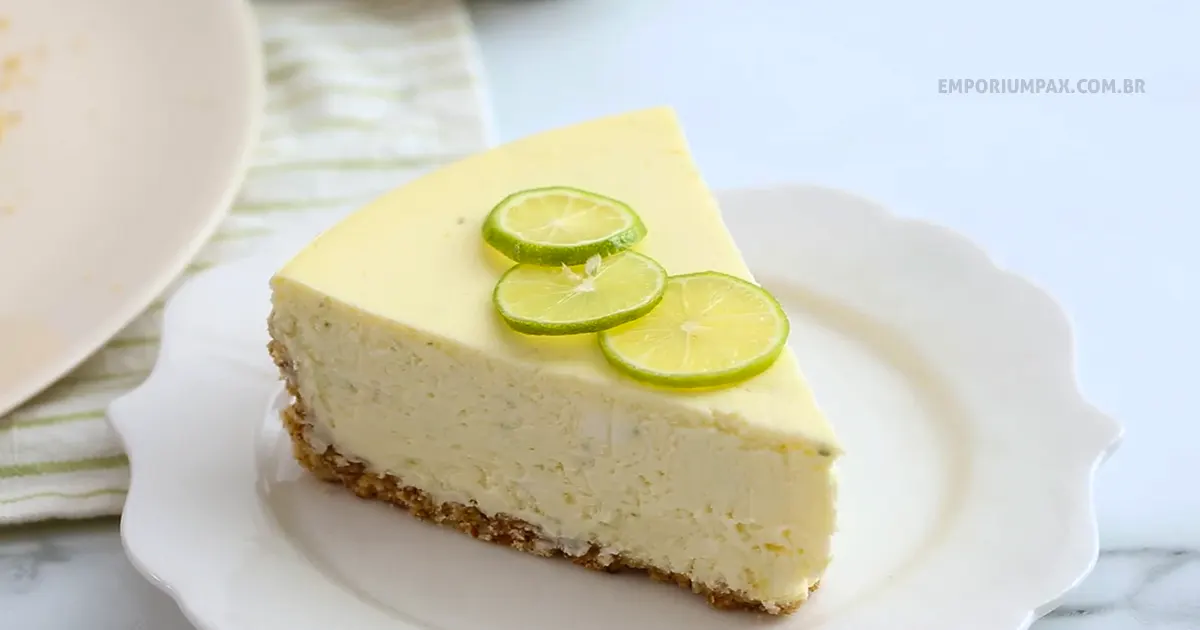 Receita de Torta de Limão com Cheesecake