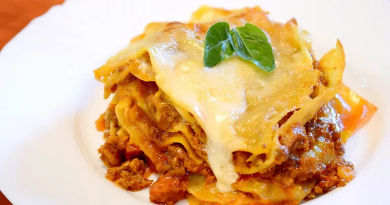 Foto da receita de Lasanha à bolonhesa