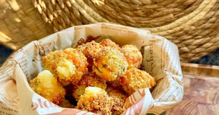 Queijo coalho empanado na air fryer