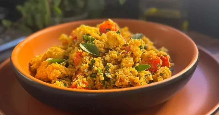 Arroz de couve flor com frango