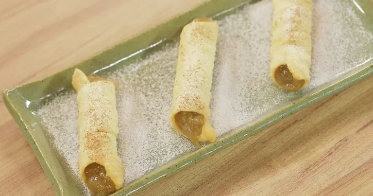 Foto da receita de Canudo de pastel recheado de banana