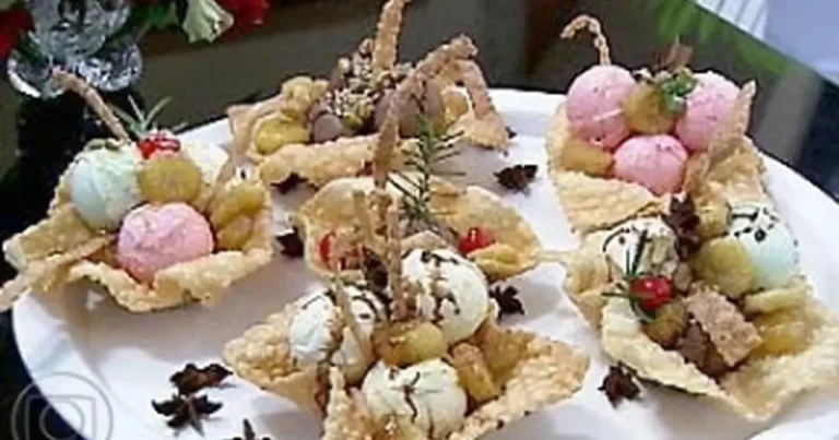 Foto da receita de Cestinha Com Sorvete