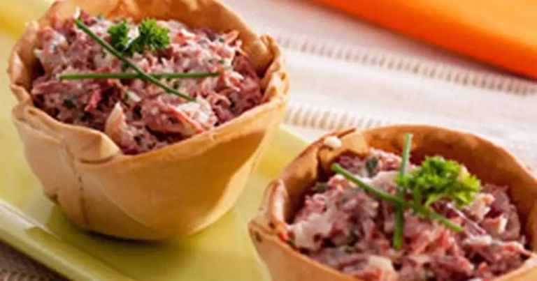 Foto da receita de Cestinhas de carne-seca