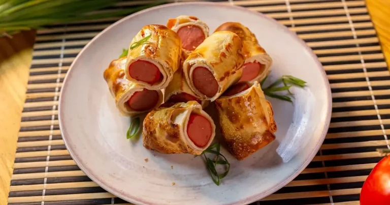 Salgadinhos de salsicha na air fryer