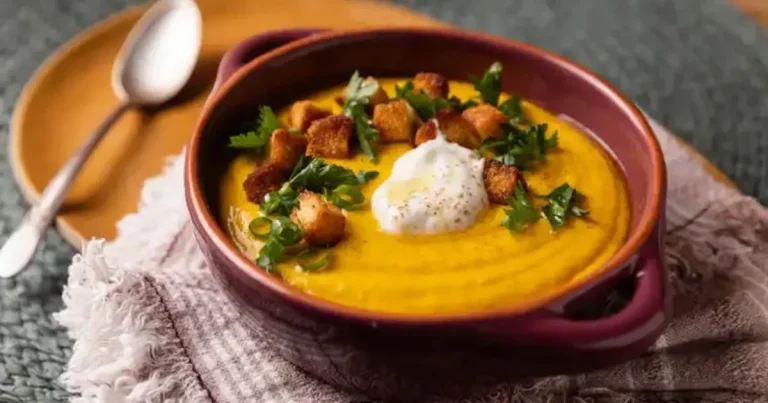 Sopa de cenoura assada na air fryer com leite de coco