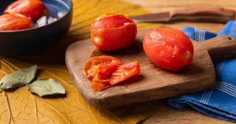 Tomate pelado na air fryer