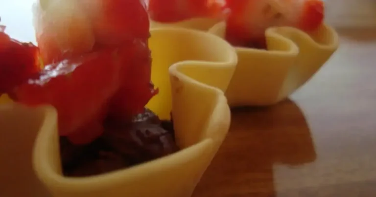 Foto da receita de Cestinhas de chocolate