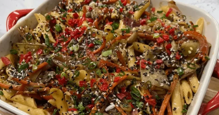 Foto da receita de Penne oriental
