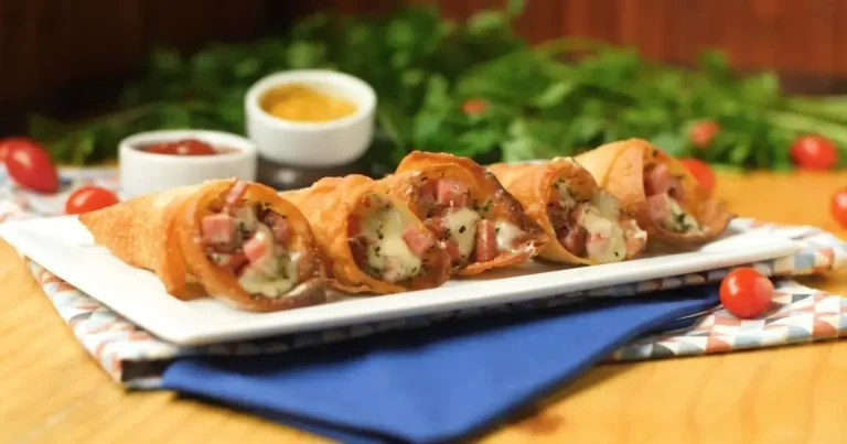 Foto da receita de Pizza cone com massa de pastel