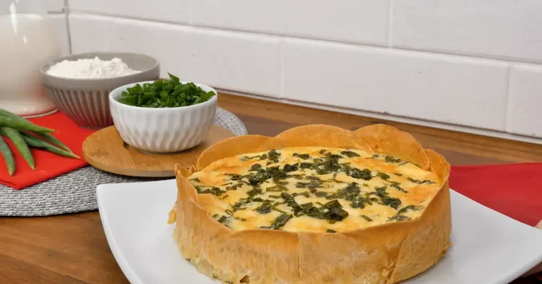 Foto da receita de Quiche com massa de pastel