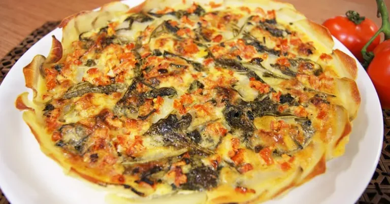 Foto da receita de Torta de Batata, Rúcula e Tomate