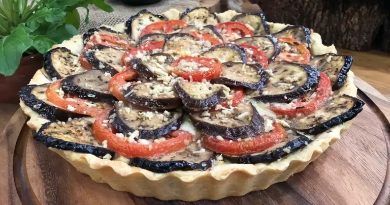 Foto da receita de Torta quiche de berinjela