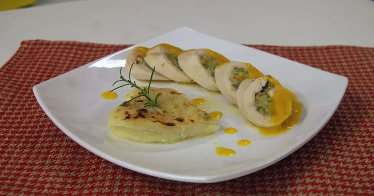 Foto da receita de Frango Recheado com Legumes ao Molho de Manga