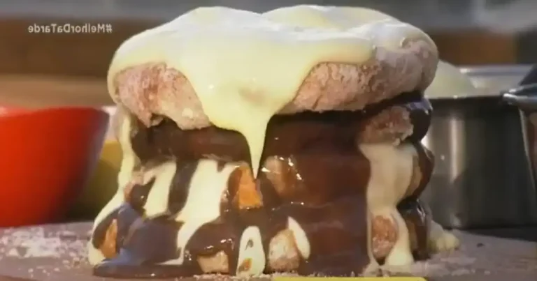 Foto da receita de Sanduíche doce com pastilhas de chocolate coloridas