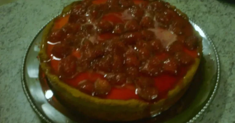 Foto da receita de torta creme de morango