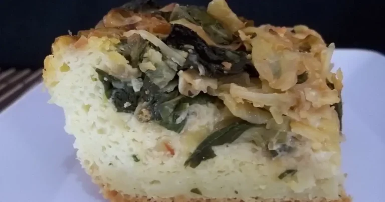 Torta de repolho e espinafre