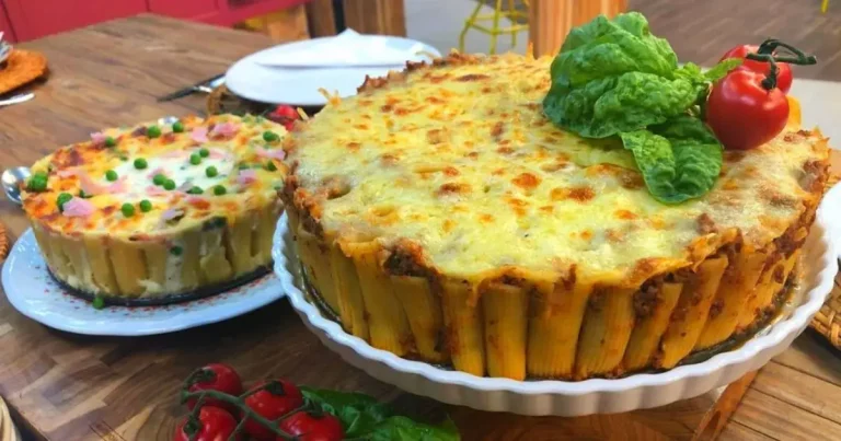 Foto da receita de Torta de rigatoni à bolonhesa gratinada