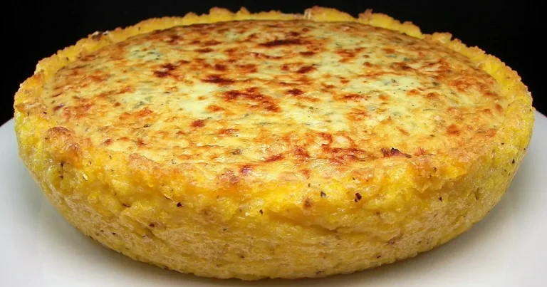 Foto da receita de Torta Polenta com Presunto e Queijo