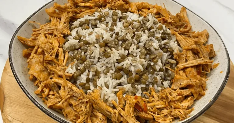 Foto da receita de Arroz com lentilha e pernil desfiado