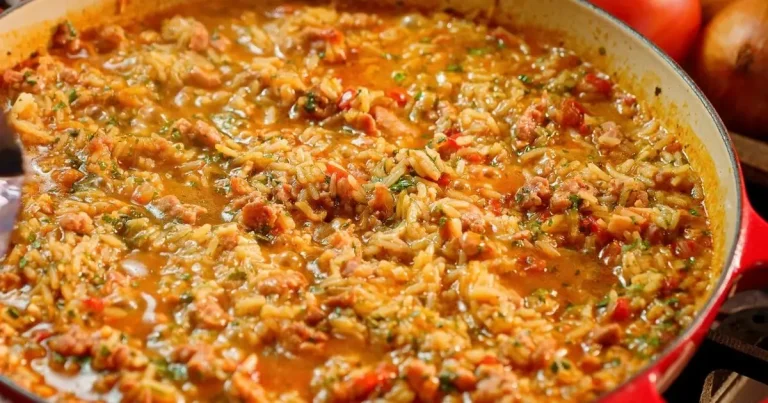 Foto da receita de Arroz com linguiça