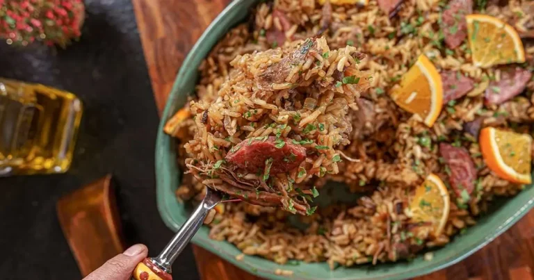 Foto da receita de Arroz de pato com linguiça