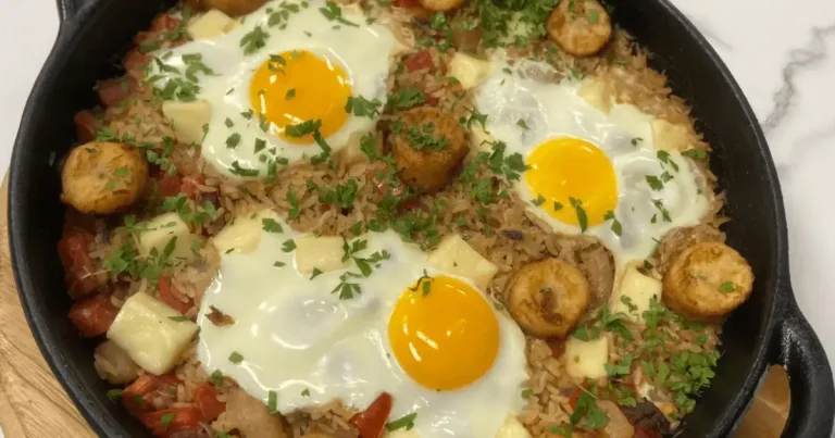 Foto da receita de Arroz pantaneiro com carne de sol, ovo e banana-da-terra