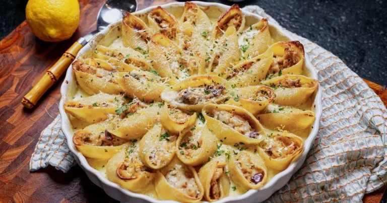 Foto da receita de Conchiglione de Bacalhau Cremoso
