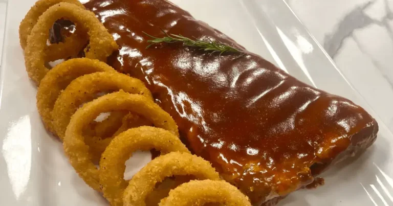 Foto da receita de Costela suína com anéis de cebola