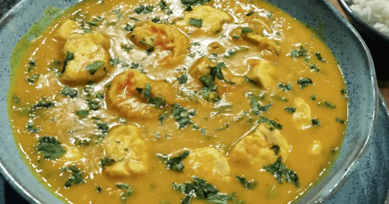 Foto da receita de Curry tailandês de abóbora e frutos do mar