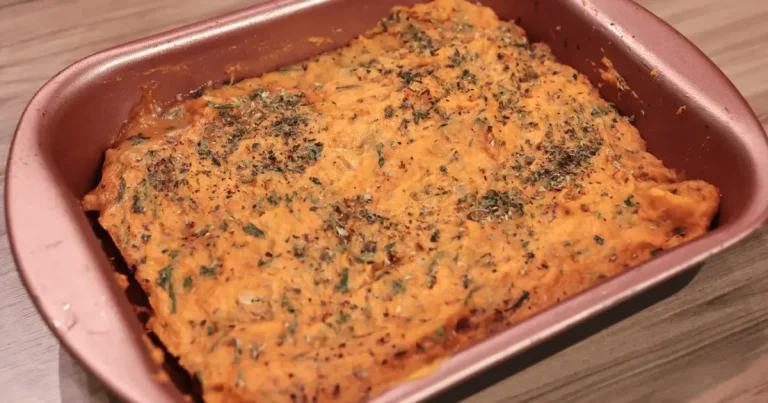 Foto da receita de Escondidinho de batata-doce laranja e camarão