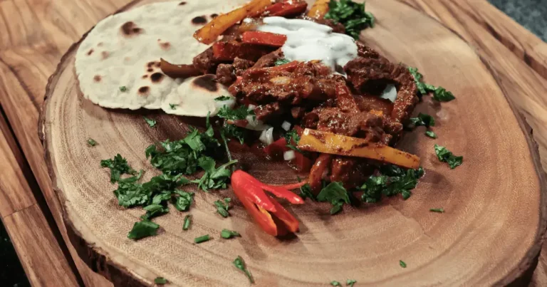 Foto da receita de Fajitas com pico de gallo e tortillas