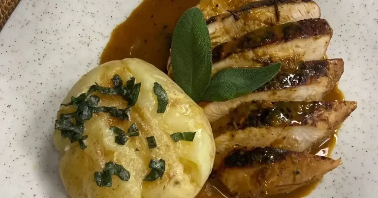 Foto da receita de Frango ao molho cítrico com batatas ao murro