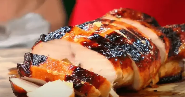 Foto da receita de Frango recheado com cuscuz e molho de graviola
