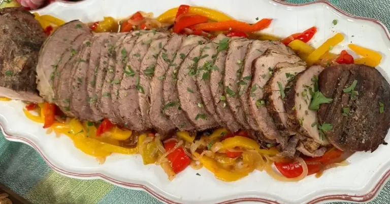 Foto da receita de Lagarto assado ao molho de vinagrete