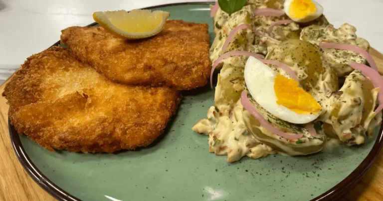 Foto da receita de Lombo empanado e salada de batata