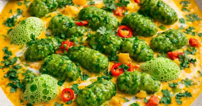 Foto da receita de Nhoque verde com molho de moqueca