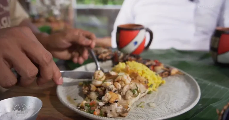 Foto da receita de Peixe e arroz com creme de pupunha