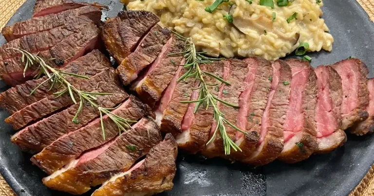 Foto da receita de Picanha com arroz cremoso