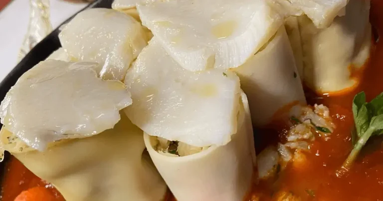 Foto da receita de Rondelli de bacalhau ao molho de tomate