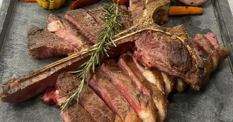 Foto da receita de T-bone grelhado com legumes salteados na manteiga