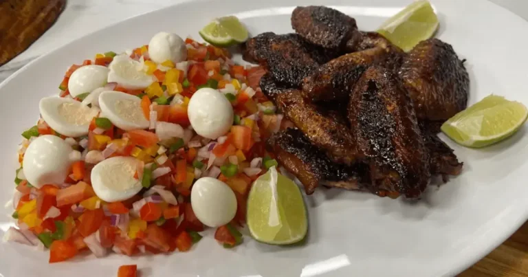 Foto da receita de Tulipa de frango e vinagrete com ovos de codorna