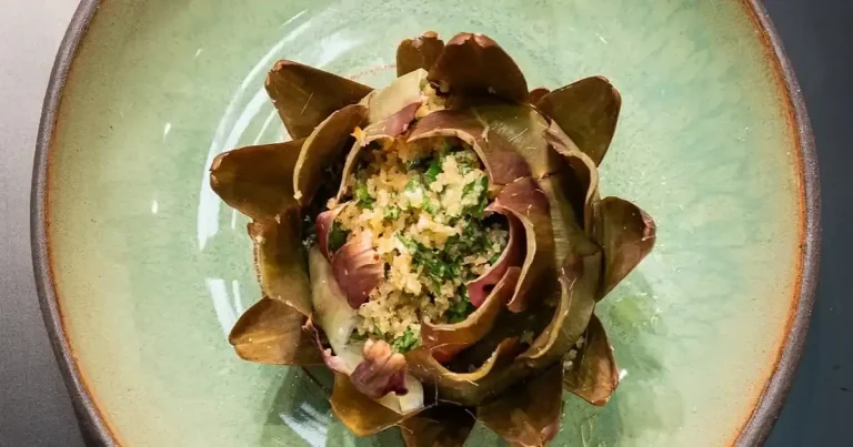 Foto da receita de Alcachofra recheada com pangrattato