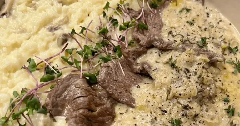 Foto da receita de Alcatra ao molho de pimenta com arroz à piamontese