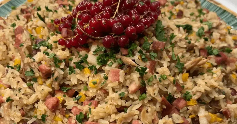 Foto da receita de Arroz especial com costelinha desfiada e legumes