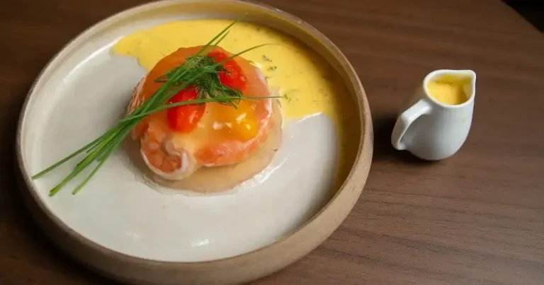 Foto da receita de Aspic de frutos do mar com ovo mollet e zabaione