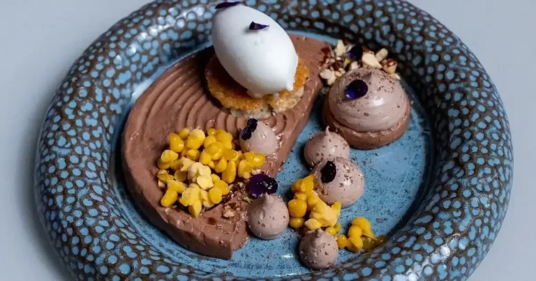 Foto da receita de Bavaroise de chocolate com sorbet de especiarias