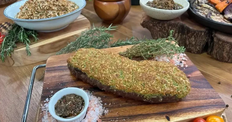 Foto da receita de Bife de tira de chorizo com crosta de parmesão