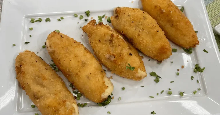 Foto da receita de Bolinho de aligot recheado