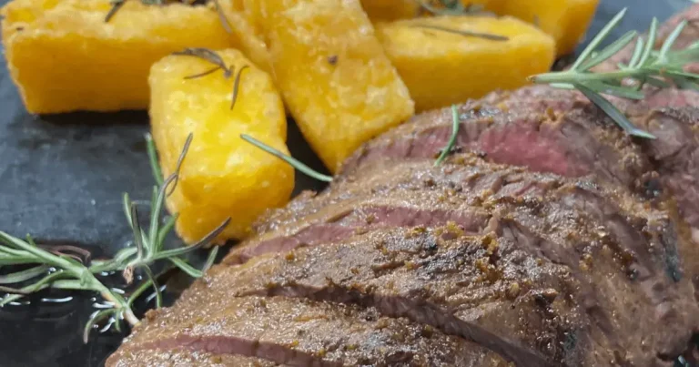 Foto da receita de Bombom de alcatra com polenta frita