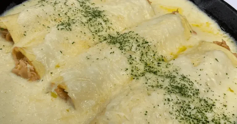 Foto da receita de Canelone de frango cremoso na frigideira